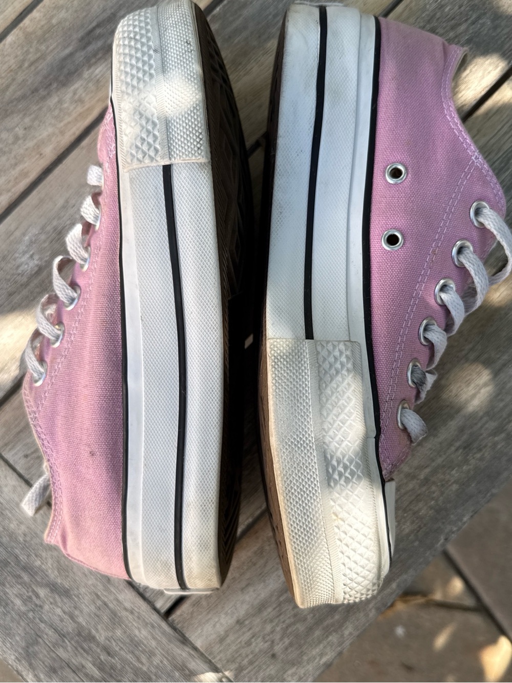 Converse Pink Low Top Sneakers - Light Pink Canvas - Picture 3 of 5